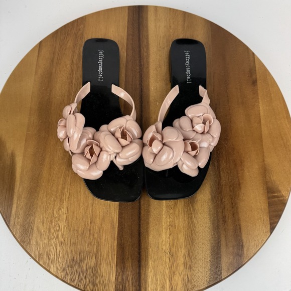 Jeffrey Campbell Shoes - New Womens Jeffrey Campbell Floralee Pink Jelly Thong Flip Flops Sandals Size 9